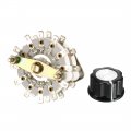 Uxcell 2p11t 2 Pole 11 Throw 2deck Band Channel Rotary Switch Selector With Plastic Knob