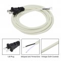 Uxcell 8ft 18 2 Cloth Covered Lamp Cord With Plug Vintage Electrical Stripped Ends For Extension Wiring Diy Repairing Creamy