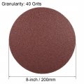 Uxcell 8 Hook And Loop Sanding Discs 40 Grit Aluminum Oxide Sandpaper For Random Orbit Sander Wood Metal Dry Polishing 10pcs