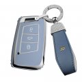 Sanrily Sliver-edge Smart Key Fob Cover For Vw Atlas Arteon Jetta Golf Alltrack Passat Tiguan Skoda Kodiaq Superb A7