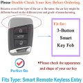 Sanrily Sliver-edge Smart Key Fob Cover For Vw Atlas Arteon Jetta Golf Alltrack Passat Tiguan Skoda Kodiaq Superb A7