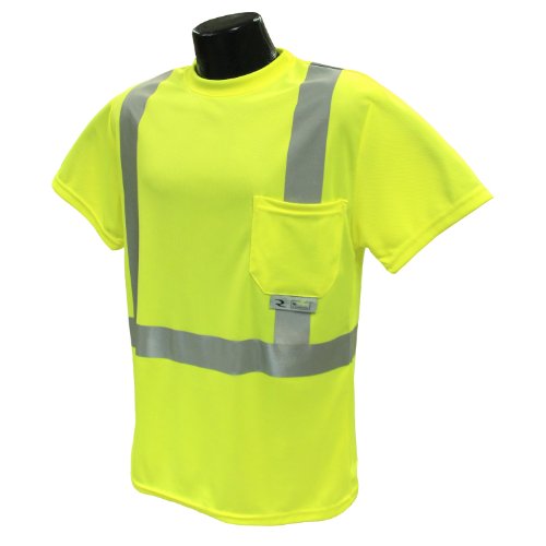 Radians St11-2pgs-m High-visibility Class 2 T-shirt With Moisture Wicking Mesh Medium Green