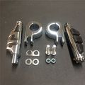 Hk Moto- Rider 1 4 Stiletto 4475 Foot Peg P-clamps For Honda Shadow Ace Magna Valkyrie Chrome Body Black Rubber