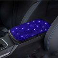 Spanice Bling Car Armrest Cover Auto Center Console Protective Luster Crystal Rhinestone Arm Rest Cushion Pad Interior 