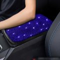 Spanice Bling Car Armrest Cover Auto Center Console Protective Luster Crystal Rhinestone Arm Rest Cushion Pad Interior