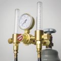 Dual Output Argon Regulator Flow Meter Mig Tig 0-4500psi Cga580 Inlet Connection