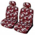 Winnie Fashion Made In Hawaii Red Hibiscus Surf Hawaiian Separate Headrest Cover Set Of 2 