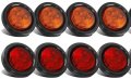 Newsuna 8 Pcs 2 5 Led Clearance Marker Lights Round Truck Trailer Side Light With Reflectors Sealed Waterproof 12v Grommets And 