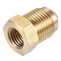 Uxcell Brass Pipe Fitting 3 8 Sae Flare Male 1 4 Female Thread Tubing Adapter Connector For Air Conditioner Refrigeration