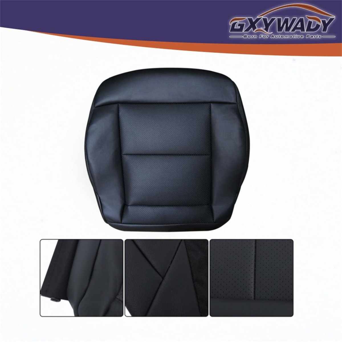 Black Leather Driver Bottom Seat Cover Replacement For Mercedes E Class E350 E550 2010 2011 2012 2013 2014