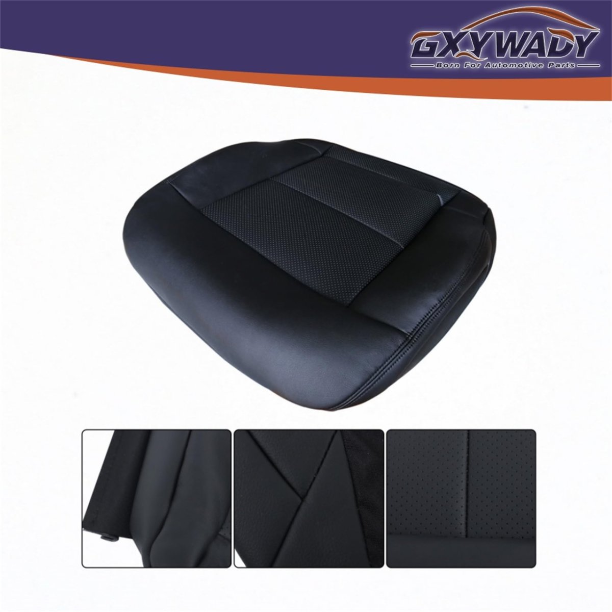 Black Leather Driver Bottom Seat Cover Replacement For Mercedes E Class E350 E550 2010 2011 2012 2013 2014