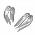 Iivverr Stainless Steel Thimble For 0 16 Inch 4mm Diameter Wire Rope 0pcs Dedal De Acero Inoxidable Para Cuerda Alambre Dia