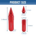 Jdmspeed New Red 20pcs M12x1 5 Cap Spiked Extended Tuner 60mm Aluminum Wheels Rims Lug Nuts