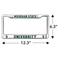 Michigan State University School Logo Full Size Standard License Plate Metal Frame