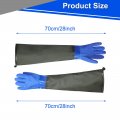Surblue Long Waterproof Rubber Gloves Pond 28a Shoulder Length Insulated Pvc Coated Chemical Resistant Reusable Resist Acid