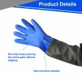 Surblue Long Waterproof Rubber Gloves Pond 28a Shoulder Length Insulated Pvc Coated Chemical Resistant Reusable Resist Acid