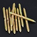 Dowel Screws Double Sided Iron 10pcs 6 60mm Woodworking Furniture Connector Ended Screw