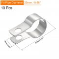 Uxcell 10pcs Split Ring Hanger Pipe Strap Fit 1 25mm Metal Clamps Ceiling Mount Bracket Support For Tube