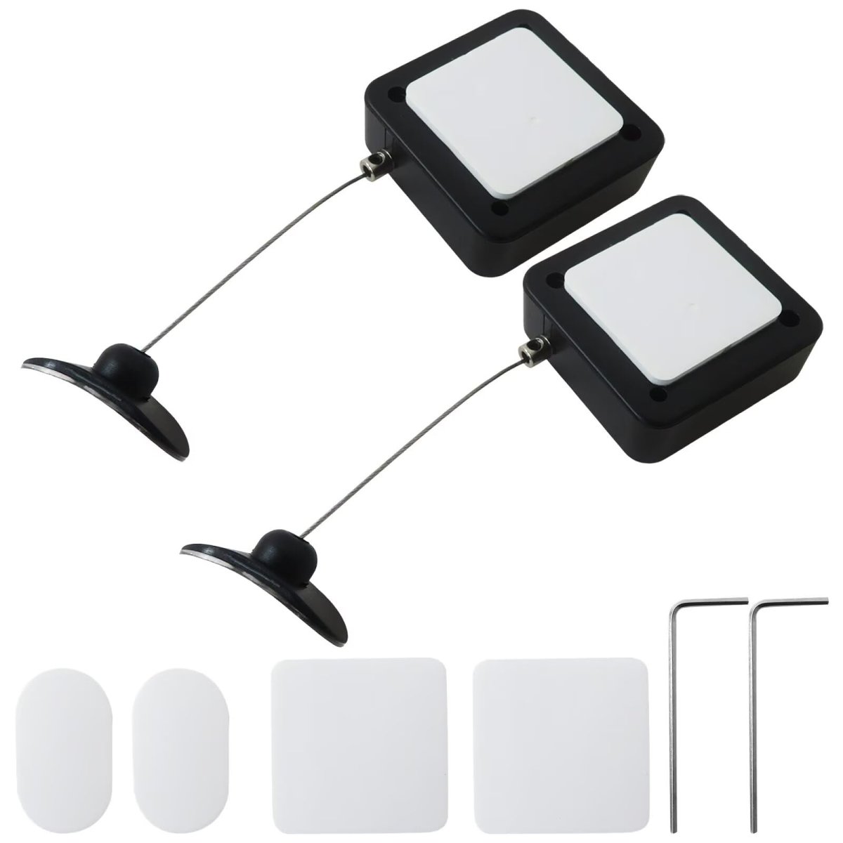 2 Pack Adjustable Remote Control Tether Locks 6 56ft Retractable Locking Cable For Showroom Office Home Bsdl7539-3