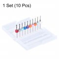 Uxcell Pcb Drill Bits 1mm-2 0mm Tungsten Carbide Rotary Tool Jewelry Cnc Engraving Print Circuit Board Micro 8 Inch Shank 1 Set