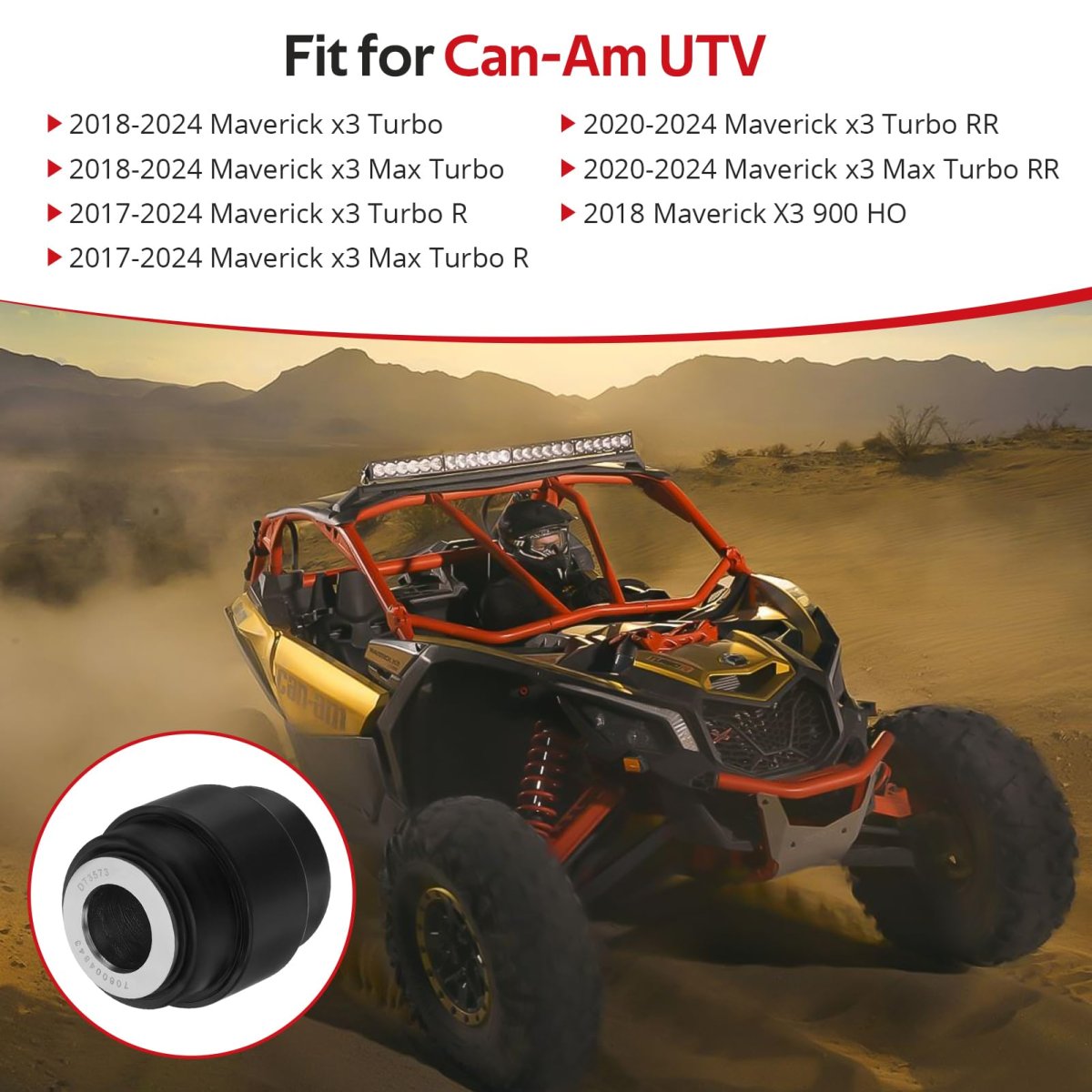 Rear Radial Lower Knuckle Joint For Can Am Maverick X3 Turbo Max Rr 2017 To 2024 And 900 Ho 2018 706004843 706002317