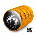 Bucking Bronco Illustration Valve Stem Caps For Tire Rim Wheel Aluminum Yellow