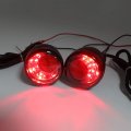 Httmt- Front Rear Matte Black Led Running Brake Turn Signal Indicator Light Compatible With H-d Xl 883 1200 92-17 P N