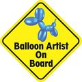 5in X Balloon Artist On Boardnal Magnet Magnetic Vehicle Sign By Stickertalk 