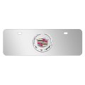 Cadillac 3d Logo European Look License Plate Chrome Stainless Steel 12 In X 4 25 Half Size Official Licensed Ch3d 