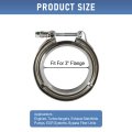 Jdmspeed New 3 V-band Flange Clamp Kit 2 Pcs Stainless Steel Replacement For Turbo Exhaust Downpipes