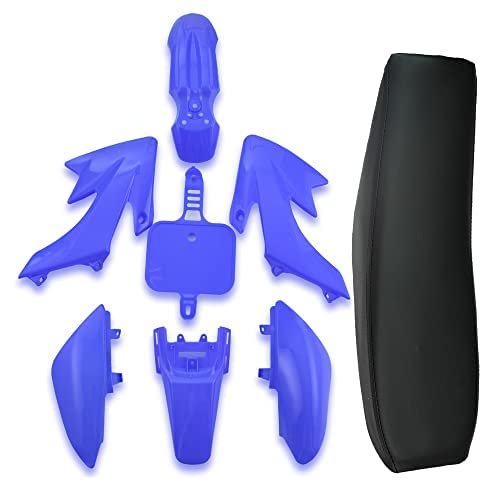 Plastics Kit With Black Seat For Crf50 Xr50 And Chinese Dirt Pit Bike 50cc 70cc 90cc 110cc 125cc 140cc 150cc 160cc Blue Fenders