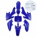 Plastics Kit With Black Seat For Crf50 Xr50 And Chinese Dirt Pit Bike 50cc 70cc 90cc 110cc 125cc 140cc 150cc 160cc Blue Fenders
