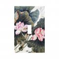Water Lotus Flower Marble 1 Gang Light Switch Cover Single Toggle Wall Plate Decorative Faceplate Electrical Switchplate For 