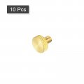Uxcell Knurled Thumb Screws M6x8mm Flat Brass Bolts Grip Knobs Fasteners For Pc Electronic Mechanical 10pcs