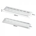 Uxcell Air Vent 300mmx80mm Grille Aluminum Alloy Louvered Grill Cover 2pcs