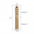 Uxcell 1 4-20 X 1-1 2 Hanger Bolts Double Head Dowel Screw For Wood Furniture 40pcs