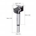 Uxcell Forstner Drill Bits 32mm Tungsten Carbide Wood Hole Saw Auger Opener Woodworking Hinge Drilling Boring Bit Cutter Black