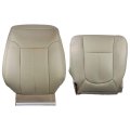 2pcs Tan Artificial Leather Seat Covers Front Driver Side Top And Bottom Replacement For F250 F350 F450 F550 Lariat 2011-2016