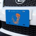 Underwater Orange Medusa Jellyfish Novelty Metal Vanity Tag License Plate
