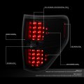 Compatible With 09-14 Ford F150 Full Led Tail Light Dual-row 3rd Third Brake Cargo Lamp Black Smoked