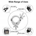 Uxcell Light Truss Clamps Aluminum Alloy Stage Lighting Pipe O Clamp For 1 18-1 42inch Od Tube Max Load 150lb Single Buckle