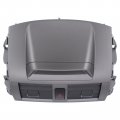 Motoku Grey Gray Center Dash A C Outlet Air Vent Panel With Clock And Sliver Upper Side Central Dashboard Trim Strip Set For