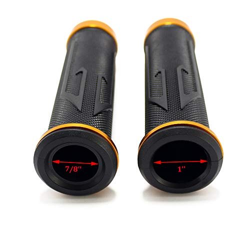 Universal 7 8a Motorcycle Hand Grips Rubber Handle Bar End For Honda Grom Msx125 Gold
