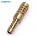Ltwfitting Brass Barb Hose Reducing Splicer Mender 1 4-inch Id X 3 8-inch Fitting Air Water Fuel Boat Pack Of 50