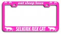 Eat Sleep Love Selkirk Rex Cat Pets Pn Metal License Plate Frame Tag Holder O50