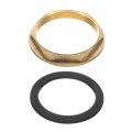 Brass Lock Nuts Pipe Fitting G2 -11 Female Hexnut Flange Single Hole Faucet Lock Nut With Silicone Washer For Kitchen Basin 