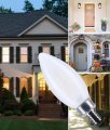 Satco 5 5w Led B11 Candle Light Bulb 5000k Natural 500 Lumens Clear Finish E12 Candelabra Base Dimmable 300 Degree Beam