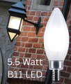 Satco 5 5w Led B11 Candle Light Bulb 5000k Natural 500 Lumens Clear Finish E12 Candelabra Base Dimmable 300 Degree Beam