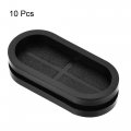 Uxcell Rubber Grommet Oval Double-sided Mount Size 44 X 20 Mm For Wire Protection 10pcs