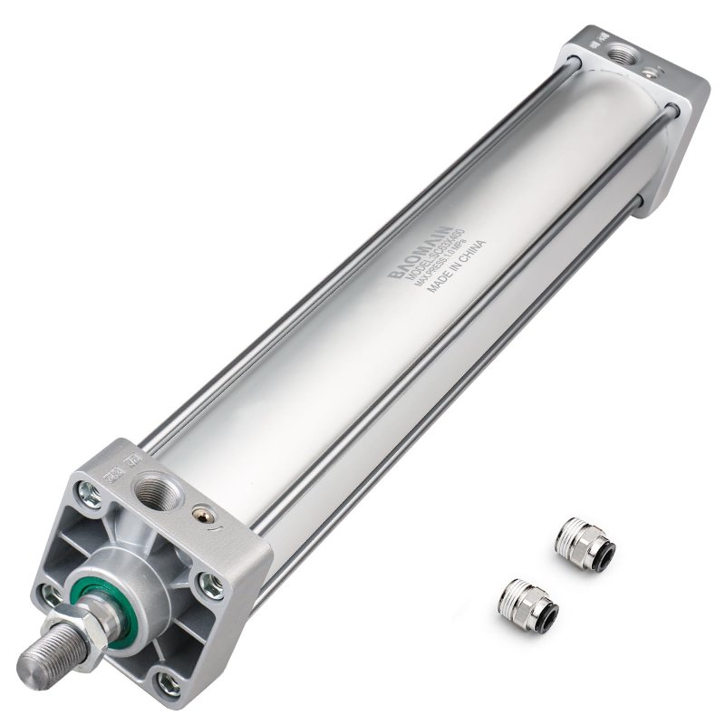 Baomain Pneumatic Air Cylinder Sc 63 X 400 Pt 3 8 Bore 2-1 2 Inch Stroke 16 Screwed Piston Rod Dual Action